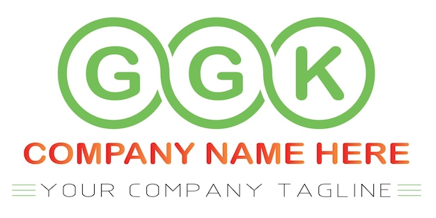 Vector ggk brief logo ontwerp