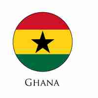 Vector ghana flag design for social media