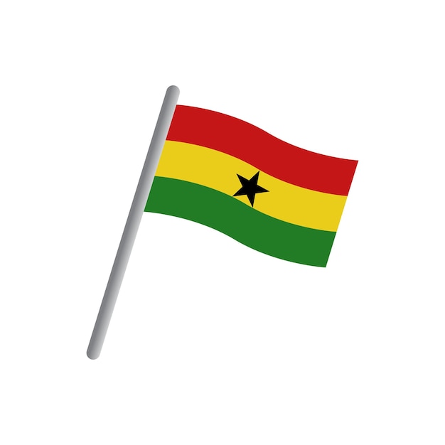 ghana flag icon vector