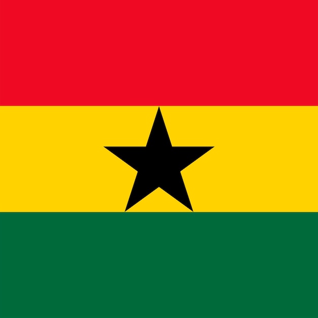 Ghana flag official colors Vector illustration