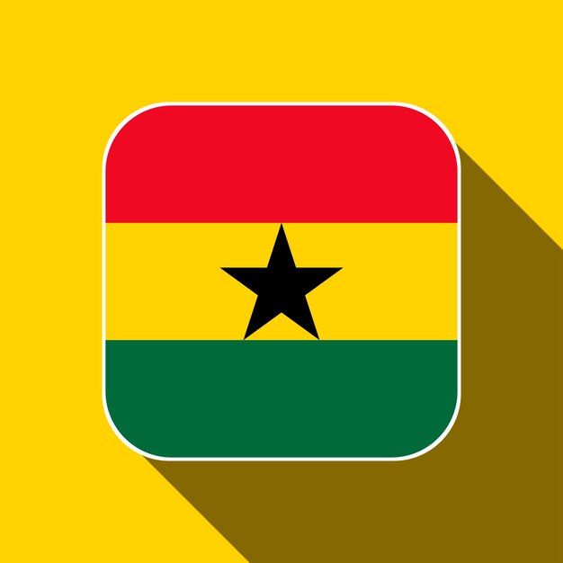 Ghana flag official colors vector illustration