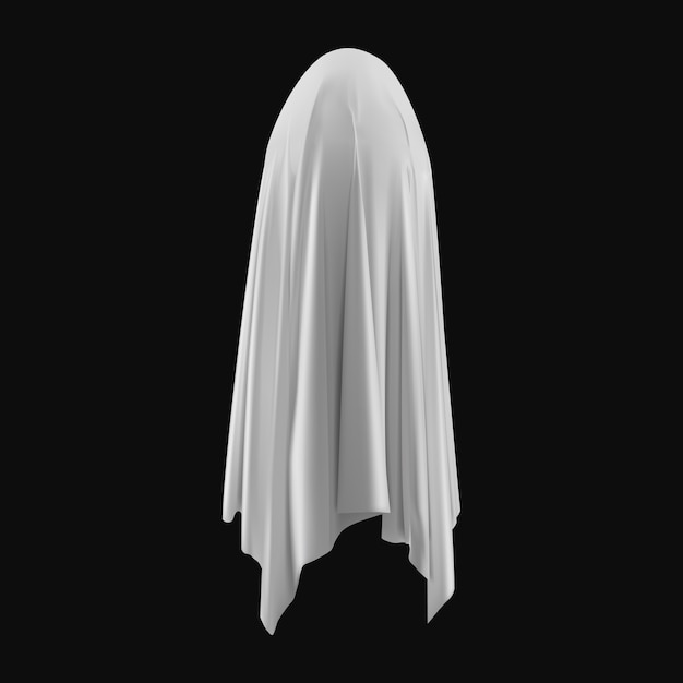 Ghost on a black background.