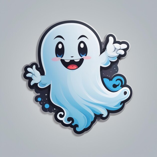 Vector ghost cartoon vector background