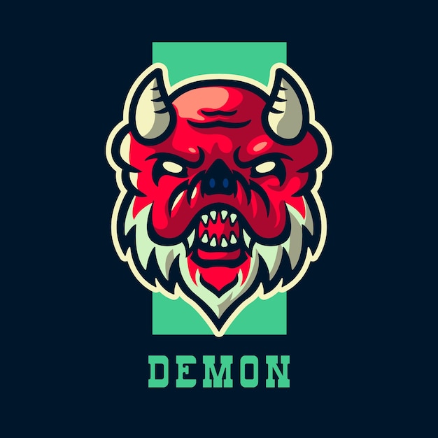 Vector ghost demon mascot logo sjabloon