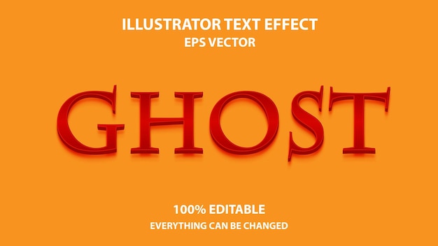 Ghost editable text effect