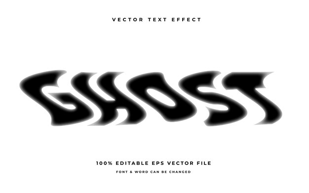 Ghost editable text effect