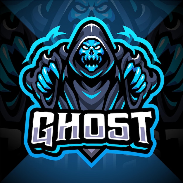 Vector ghost esport mascot logo design