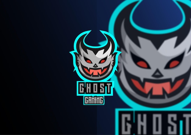 Ghost gaming logo ontwerp mascotte