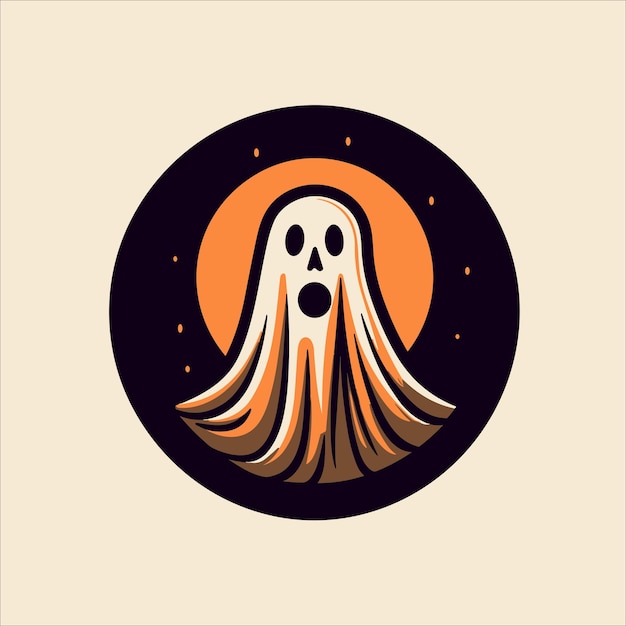 Ghost halloween theme logo