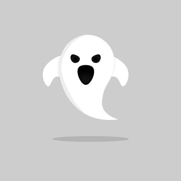 Ghost icon Halloween symbol flat graphic design template vector illustration