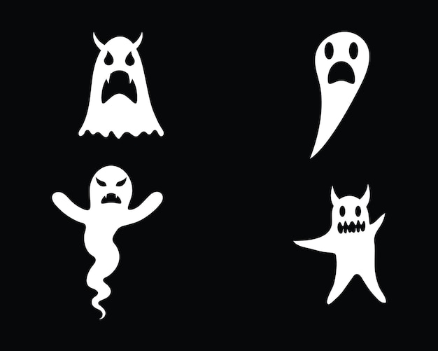 Vector ghost icons vector illustration