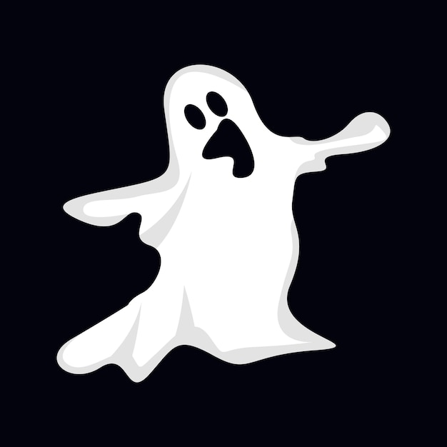 Ghost logo design icona di halloween costume di halloween illustrazione celebrazione modello banner