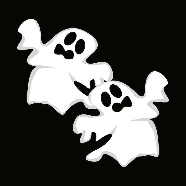 Ghost Logo Design Halloween Icon Halloween Costume Illustration Celebration Banner Template