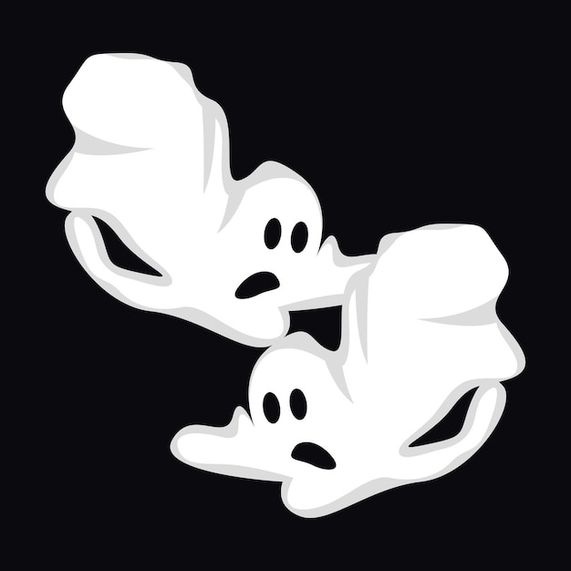 Vector ghost logo halloween ghost vector illustration halloween party template