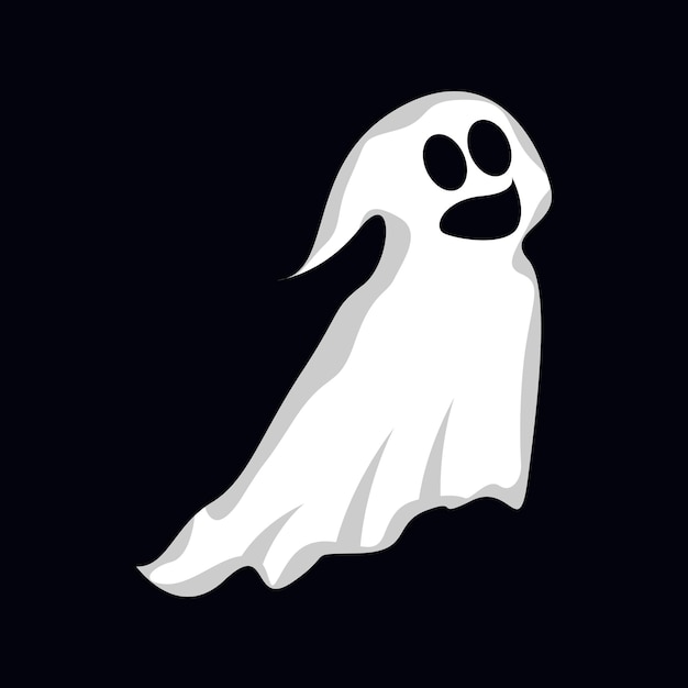 Ghost Logo ontwerp Halloween pictogram Halloween kostuum illustratie viering banner sjabloon