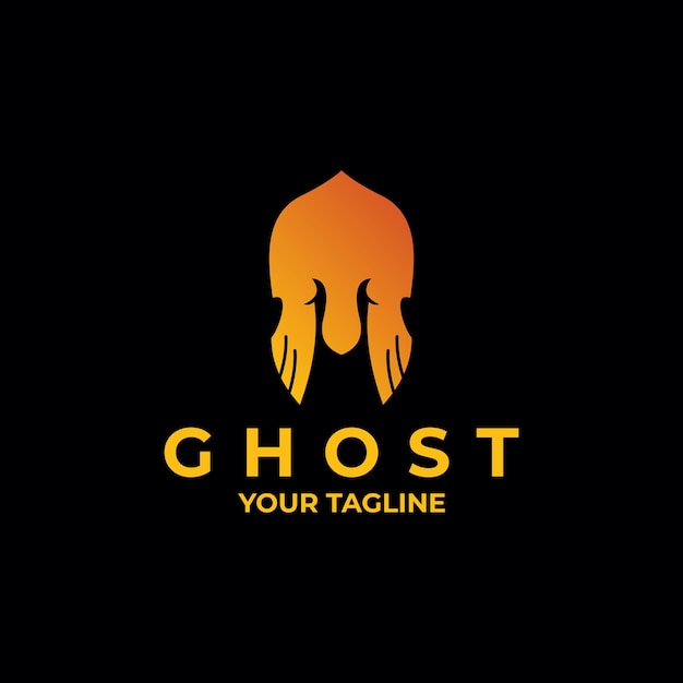 Ghost logo vector design template