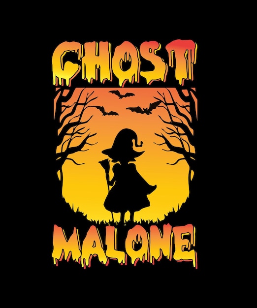 ДИЗАЙН ФУТБОЛКИ НА ХЭЛЛОУИН GHOST MALONE