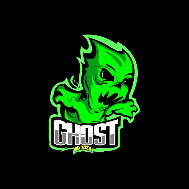 Vector ghost mascot sport logo design