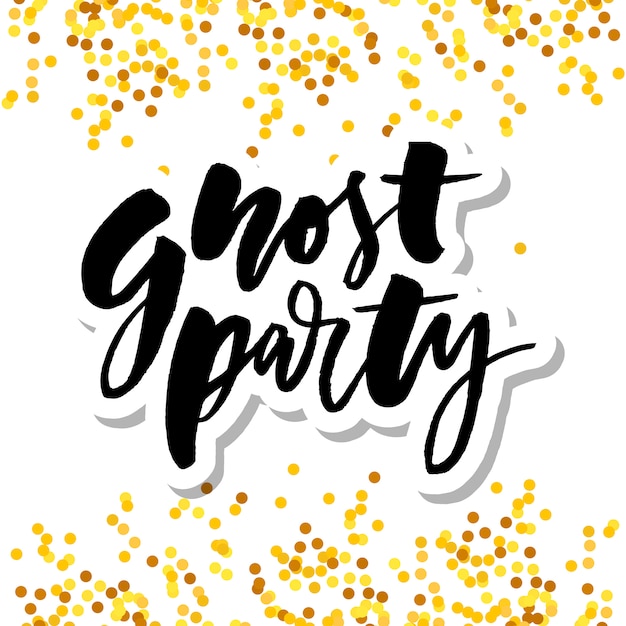 Ghost party zin belettering