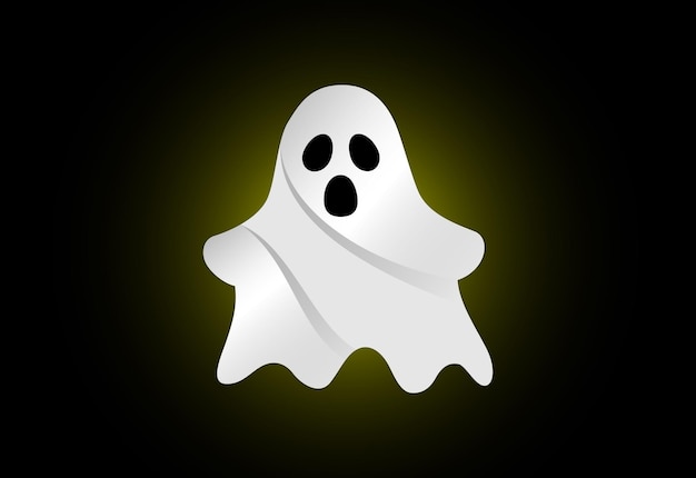 Ghost plat ontwerp Halloween pictogram vectorillustratie