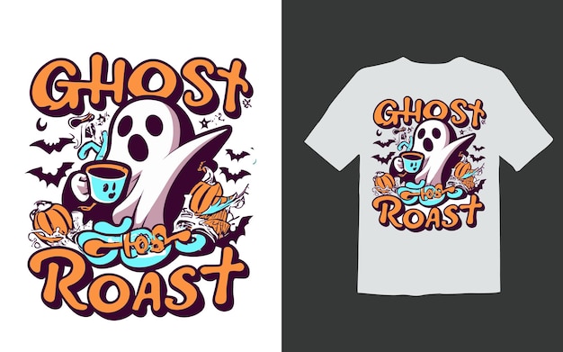 Ghost Roast Halloween tshirt design