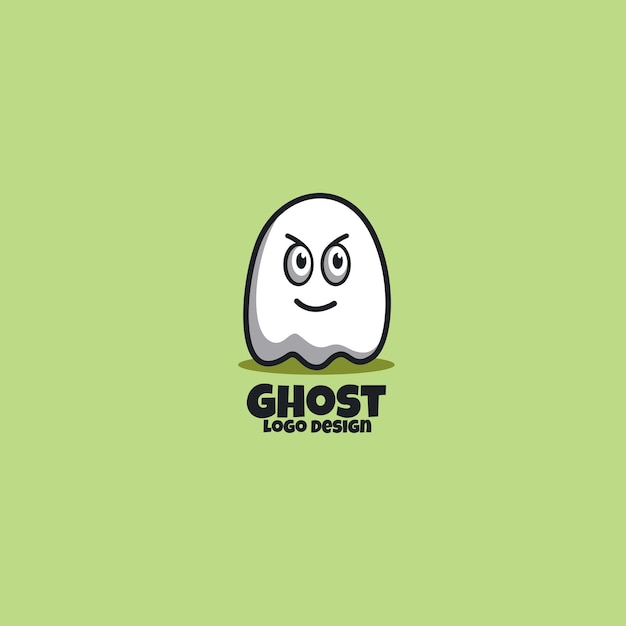 призрачный жуткий дизайн логотипа