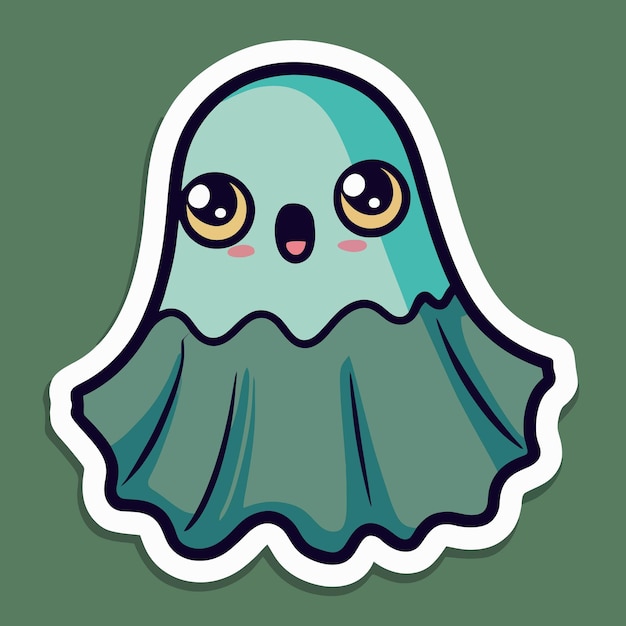 Ghost Sticker Vector Illustratie