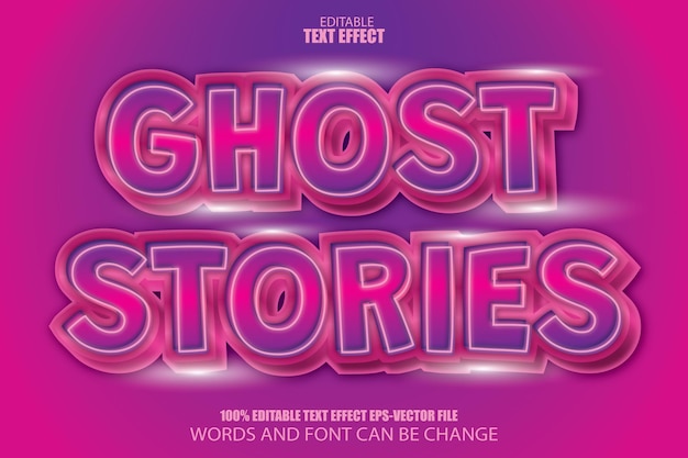 Ghost Stories Editable Text Effect Modern Style