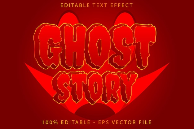 Ghost Story Editable Text Effect Modern Style