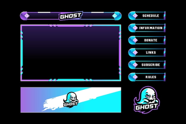 Vector ghost-stream overlay-ontwerp