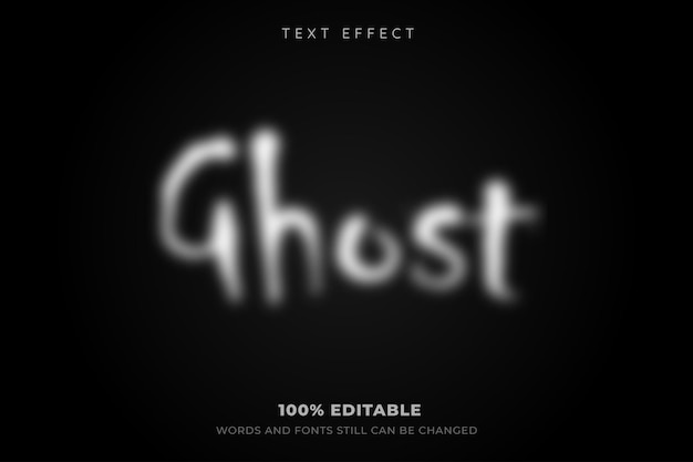 Ghost-teksteffect bewerkbaar