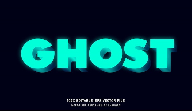 Ghost text effect and editable font