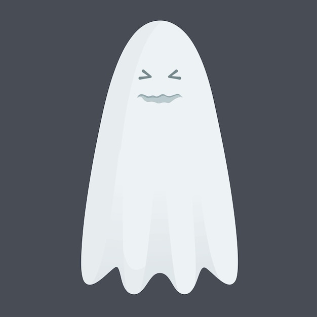 Vector ghost vector illustration halloween. spirit for stickers. flat style