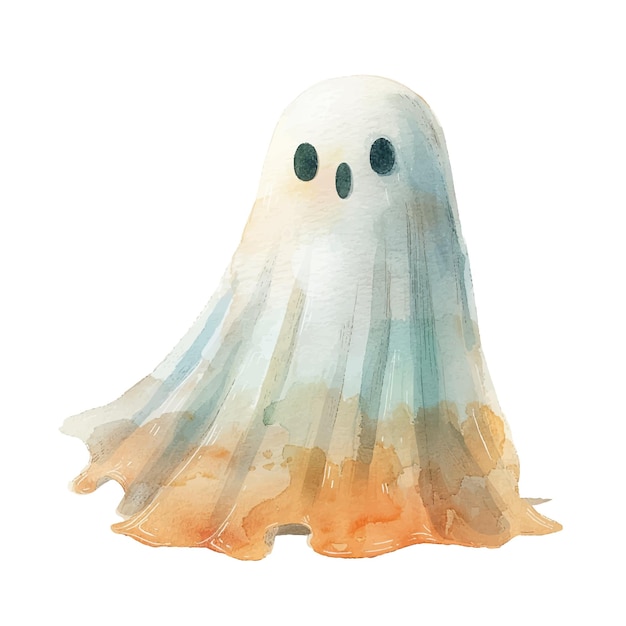 Vector ghost vector illustration in watercolour style