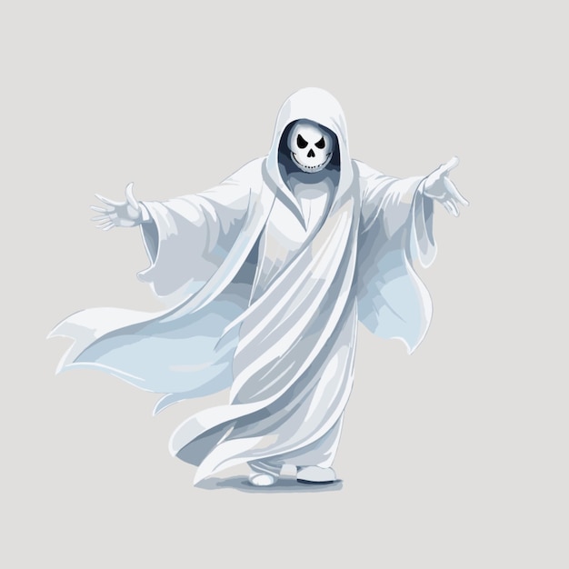 Ghost vector on a white background