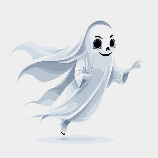 Vector ghost vector on a white background