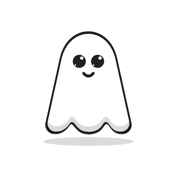 a ghost with a big smile and a big smile on his faceadorable and cute face of a ghost