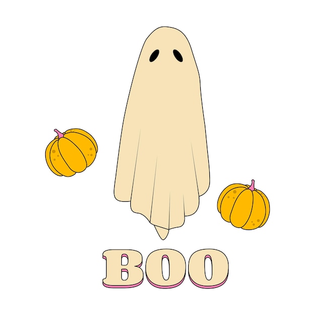 Ghost with Pumpkins Temporary Tattoo Sticker for Halloween Party