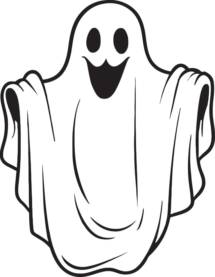 Vector ghostly encounters tales of halloween spirits