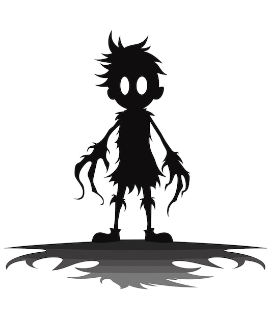 Vector ghostly figure silhouette halloween ghostly figure