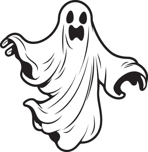 Vector the ghostly gathering tales of halloween spirits