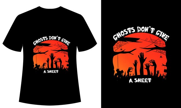 Ghosts do not Give A Sheet Vintage, Retro, tshirt design, halloween, typography, spooky, horror