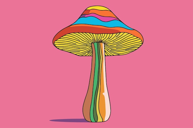 Vector giant candy mushroom