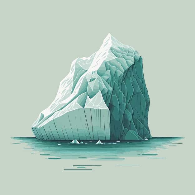 Giant ice mass iceberg floating