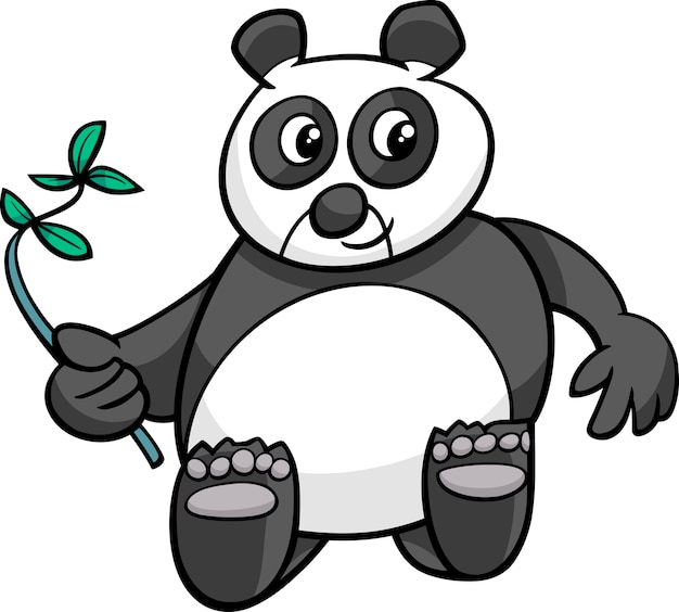 Giant panda cartoon illustration