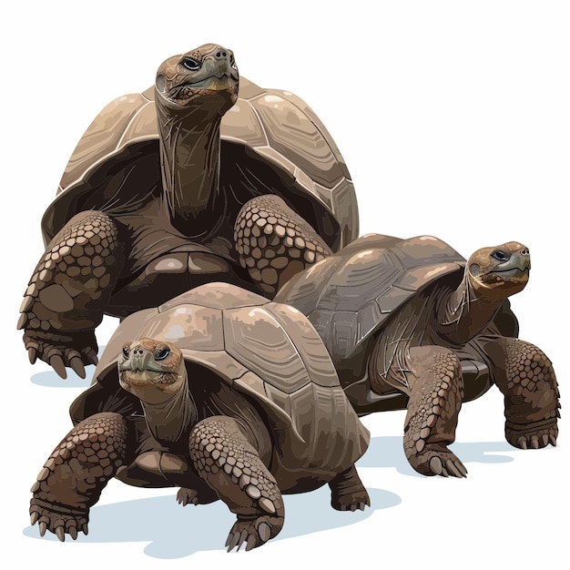 Vector giant tortoises 3
