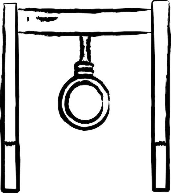 Gibbet hand drawn vector illustration