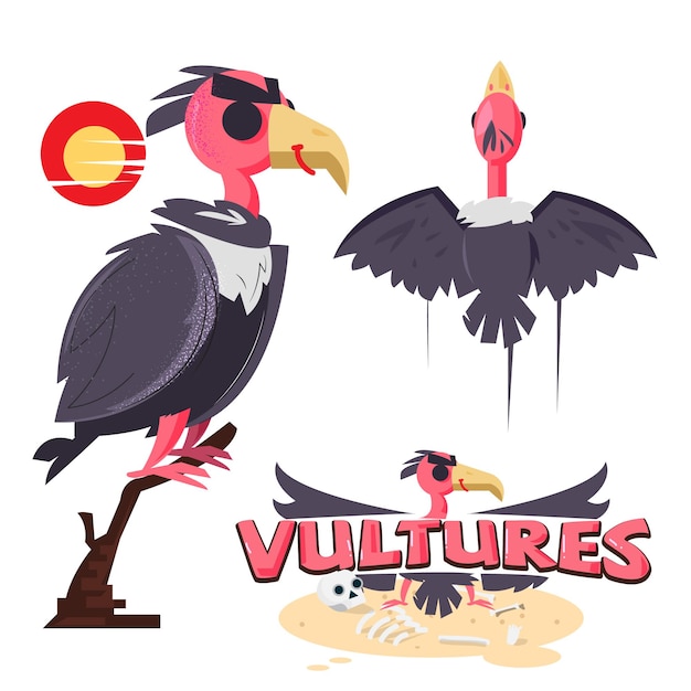 Vector giervogel set met logo