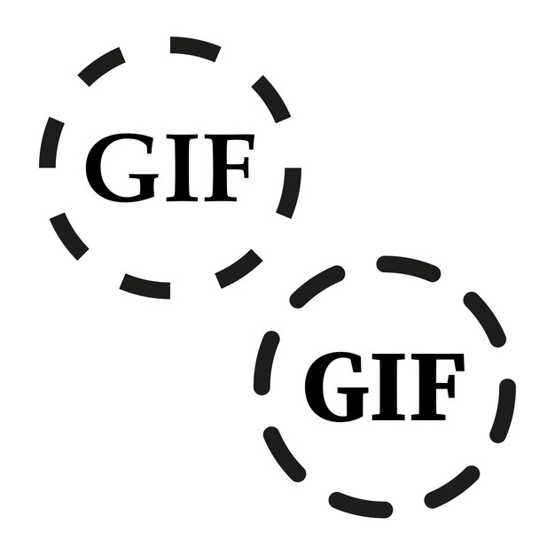 Gif-pictogram voor grafisch ontwerp logo website sociale media mobiele app Vector illustratie