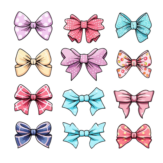 Vector gift bow vector design illustration isolated on white background